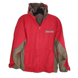 Tampa Bay Buccaneers NFL Reversible Nylon Full Zip Coat Youth Size 14/16 *READ*